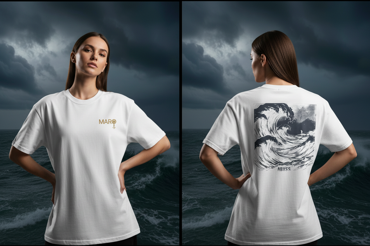 MARO Unisex Heavyweight Tee — ABYSS LIGHT